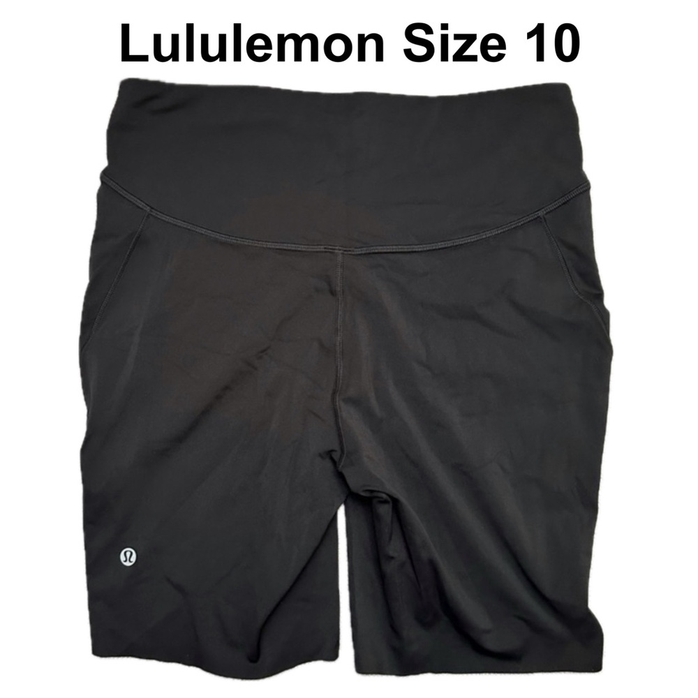 Lululemon Base Pace High Rise Short. 8” inseam. Black. Size 10.
